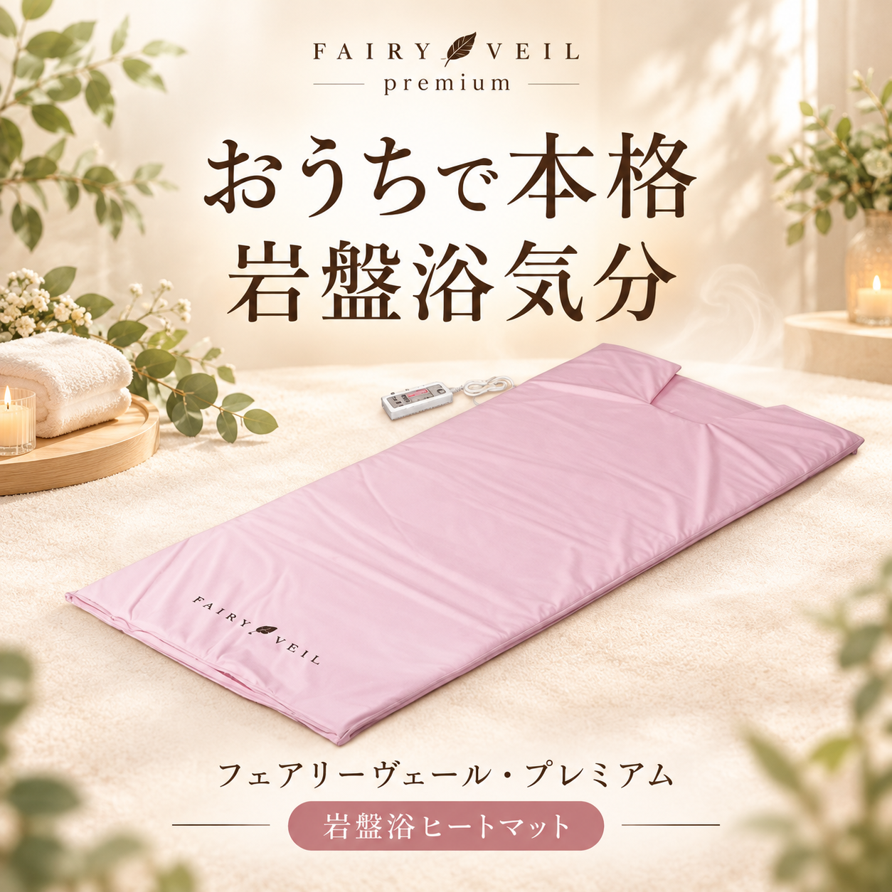 株式会社レイアのヒートマット フェアリーヴェール・プレミアム｜岩盤浴ヒートマット 温度調節40～60